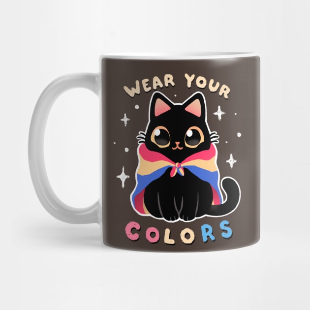 Pansexual LGBT Pride Cat - Kawaii Rainbow Kitty - Wear your colors by BlancaVidal